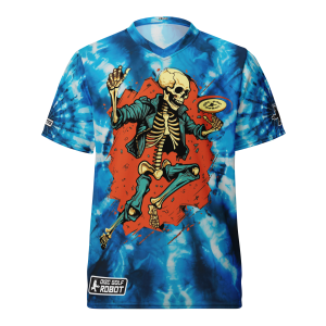 Skeleton Tie Dye <BR>Recycled unisex sports jersey