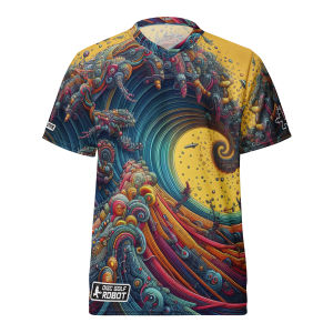 Cosmic Wave–Daylight <br>Recycled unisex sports jersey