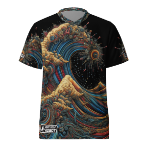 Cosmic Wave–Midnight <br>Recycled unisex sports jersey